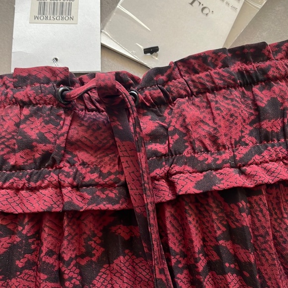 A.L.C. Maya snake print Bordeaux midi skirt (burgundy & black) - Picture 13 of 17